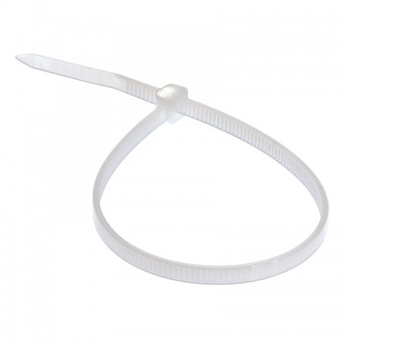 Хомуты-стяжки 200х4.0 мм REXANT кабельные нейлон (пластик) белые