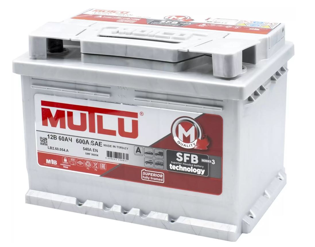 Аккумулятор MUTLU SFB M3 60 Ач обр.п. (0)  (L2.60.054 A-12V 60 540 (EN), 56008)